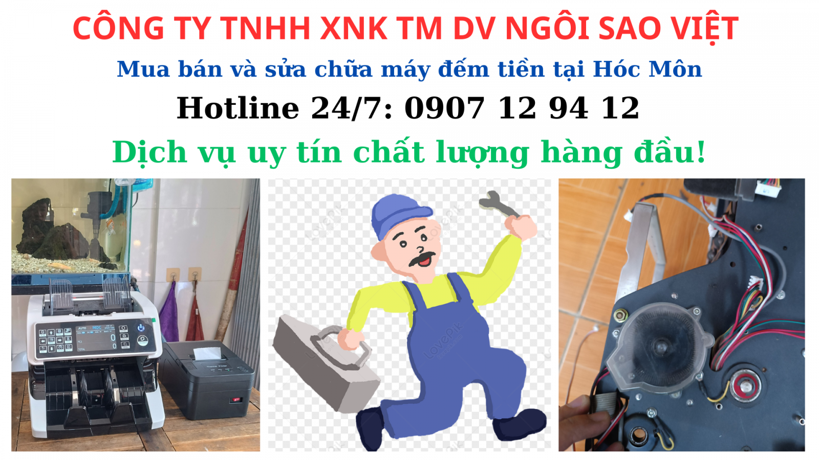 MUA BÁN VÀ SỬA CHỮA MÁY ĐẾM TIỀN TẠI HOCMON