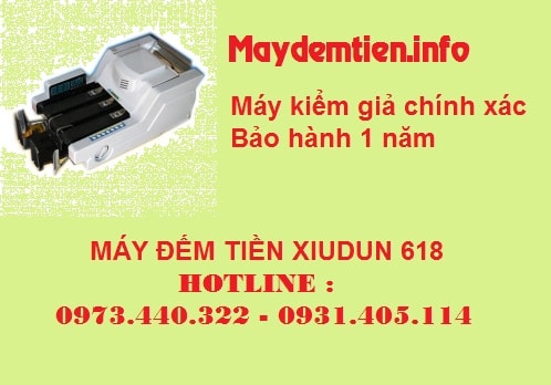 Máy đếm tiền Xiudun 618 chính hãng
