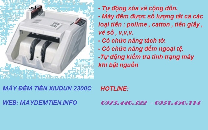 máy đếm tiền xiudun 2300C