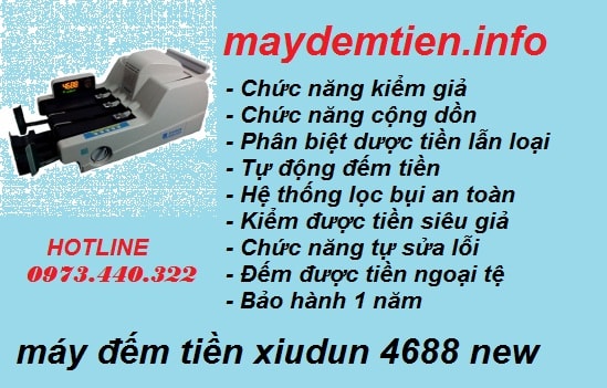 Máy đếm tiền xiudun 4688 mới nhất hiện nay